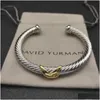 Bangle David Yurma x 10 mm Bransoletka dla kobiet Wysokiej jakości stacja Kolekcja Krzyżowa Vintage Ethnic Loop Hoop punk biżuterii