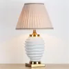 Lampes de table dlmh en céramique bureau de luxe tissu contemporain moderne pour haltom office offerte lit créatif el