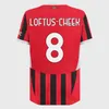 AC 24 25 Milan Rafa Lea Soccer koszulki 2024 Giroud Pulisic Theo Reijnders koszulka Romagnoli S.castiljo Reijnders Loftus-Cheek Football Fan Fan Fan Kit Kids Kit Kid