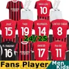 24 25 Giroud Pulisic Adult Soccer Jerseys2024 2025 AC 4番目の黒いベージュミランスRebic Theo Loftus-Cheek Jovic Rafa Leao Football Shirts Men Kids Kit Uniglei