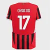 AC 24 25 Milan Rafa Lea Soccer koszulki 2024 Giroud Pulisic Theo Reijnders koszulka Romagnoli S.castiljo Reijnders Loftus-Cheek Football Fan Fan Fan Kit Kids Kit Kid