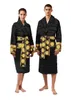 Peignoir en coton classique de luxe masculin pour hommes et femmes marques de sommiers kimono robes de bain chaud à la maison porter des peignoirs unisex