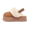 Designer sandals Women Tazz Slipper Slifors Tasman Fluff Sì Slide Castardo Mustard Seme Sand Nero Pelliccia Fluffy Fluffy Flat inverno Flat WarmKuif#