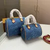 24SS Femmes de luxe de luxe Denim Sac d'oreiller pour sac à main pour femme sac à main sac à main le sac de téléphone mobile sac de téléphone mobile sac petit et mignon 16 cm / 20cm