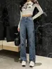 Diseñador de jeans para mujeres L V Mujer pantano Mujer Pantalones de mezclilla Ropa azul Vintage Calidad moda Straight 2024 2OTW HWKR