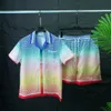 Tracksuit Set FashionHawaii Designer Men Casual Shirts Sets Floral Letter 3D Print Summer Seaside Holiday Beach Shirts Suits 008