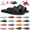 strand slippers klassiekers h sandalen platte enige vrouw glijbanen zomer dame muilezels cartoon big head sandale lederen mode casual schoenen vrouwen des chaussure met doos