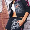 Chándal para mujer Trendy Print 2 Dos piezas Set Tops de diseñador de manga larga Tops y pantalones cortos de jogging Suits