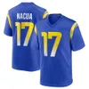 17 Puka Nacua Football Jersey Cooper Kupp Matthew Stafford Jared Verse Blake Corum Aaron Donald Tyler Higbee Kyren Williams Jimmy Garoppolo Tre'Davious White Karty