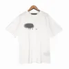 T-shirt sciolte di stampa di palme, tee gallietta una maglietta unisex di moda di moda streetwear casual