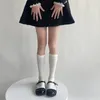 Kadın Çorap Kırmızı Uzun Çoraplar Sonbahar Kış Örgü Pamuk JK Lolita Tatlı Kızlar Kawaii Sevimli Fırfır