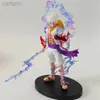 Anime Manga 21cm Anime One Piece Action Figure Monkey D Luffy Gear 5 Sun God Nika Fighting Figurine PVC Collectible Model Doll Toy Gift 240401