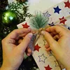 Decoratieve bloemen 24 STKS Kunstmatige dennennaalden Takken Groen Picks Voor DIY Garland Krans Kerstversiering en decoratie