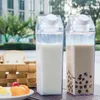 Water Bottles Hemoton Plastic Bottle Milk Drink Juice Container Empty Storage Leak Proof Cup Beverage