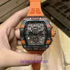 Richar Miller Handgelenk mechanisch neue Uhren Chronograph Rm1103 Freizeit Luxus Herren Mechanik Business Automatik Orange Carbon Fiber Tape Designer Highq Pyj