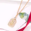 High Quality Color Perfume Bottle Full Diamond Necklace, New Fashionable Pendant Made of 18K Gold