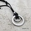 Pendentif Colliers Collier de corde en cuir réglable pour femmes Vintage Style ethnique Boho Cercle Bijoux Accessoires