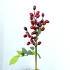 Kwiaty dekoracyjne symulacja jagodowa sztuczne kwiaty akcesoria świąteczne jagody oliwne czerwone aranżacje owoców wystrój domu
