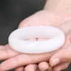 Brangles véritables bracelets de bracelet de jade blanc naturel