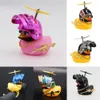 2024 Cute Rubber Toy Ornaments Yellow Duck Dashboard Decorations Bike Gadgets With Propeller Helmet Car Accessories