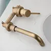 Rubinetti per lavandino del bagno Miscelatore per lavabo Rubinetto Mitigeur Lave Rubinetto principale Rubinetti per acqua fredda monocomando Montaggio a parete fredda oro