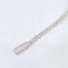 G2194 Hurtowa Collier Pulsera Cubana Sterling Sier 8 mm Moissanite Cuban Link Fine Jewelry Bransoletka Naszyjnik