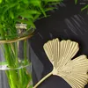 Vase Light Luxury Diamond Shaped Hydroponic Planter Wall Vase Ginkgo Leaf Iron Hungings