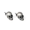 Dark Night s925 Sterling Silver Skull Personality Small Earrings Punk Style Used Earrings