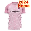 Jerseys de football 2024 Porcinos FC Nadir Jacobo O.Coll Dorkis Accueil Chemise de football couleur poudre à manches courtes Aldt Uniformes Drop Delivery S Ots5A