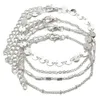 Fußkettchen Bohemia Star Ananas Fransen Halskette Damen Stein Zhuhai Muschel Knöchel Armband Bein Ozean Strand SchmuckL2403