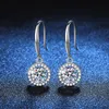 Boucles d'oreilles pendantes en Moissanite couleur D véritable pour femmes, en argent Sterling S925, test de réussite, 0,5ct 1ct, boucles d'oreilles en diamant, bijoux fins pour fête de mariage