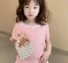 Baby Pearl Bag ins koreańska mini torebka stała koloru ręcznie tkane akrylowe koraliki torebki torebki dla dziewcząt