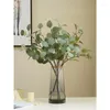 Decorative Flowers 1Pc 23.62in Artificial Eucalyptus With Leaves Stem Real Touch Wedding Bouquet Centerpiece Home Decor