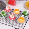 Decorative Flowers Realistic 6pcs Fake Cupcake Food Model Fruit Ice Cream Transparent Bowl Wedding Props Party Home Decor Soft PU Cupcakes