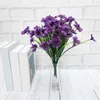 Kwiaty dekoracyjne 11pc Faux Flower Lateks Real ślub ślubny Dekoracja domu na zewnątrz plastikowy fiolet