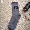 Socks Hosiery Chaopai fog multi thread sports stockings ess letter mens and womens cotton stockings high street skateboard couples solid color foundation