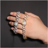 Tennis graduato dimensione 1 m hip-hop a catena cubana cranica da tennis bracciale fl diamaond set mas