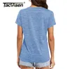 TACVASEN, camisetas con cuello en V que absorben la humedad, camisas de verano de secado rápido para mujer, camisetas de entrenamiento para atletas, camiseta informal ligera 240318