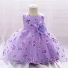 Girl Dresses Kids Regale Dono Battesimo Floro Abito per bambine nate Primo Copertura per matrimoni in pizzo di 1 ° compleanno