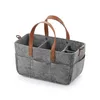 2024 Baby Felt Storage Nursery Organisateur Panier Sac à couches pour bébé avec poignée Caddy Changer Nappy Kids Storage Carrier Grande poche