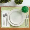 Plattor service för 4 keramiska rätter för att äta fransk spets vit 16 bitar matvaror set middag tallrik maträtt kök bordsartiklar av