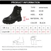 Stövlar Lucyever Heart Thick Heeled Ankle Boots Women Lace Up Chunky Platform Combat Boots Woman Zipper Pu Leather Short Booties