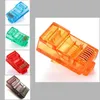 100pcs/Lot RJ45 Ethernet Cables Module Colute Comple Connector RJ-45 Crystal Heads Cat5 Color Cat5e Gold Plated Cable