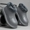 Chaussures de marche hommes bottes de neige loisirs de plein air chaussons en peluche Eva mode imperméable coton semelle épaisse hiver chaud maison pantoufles 2024