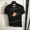 Mektup Dot Baskılı Tişörtler Tees Tasarımcı Kadınlar İçin Üstler Kısa Kollu Kazak İnce Nefes Alabilir Tshirt Giysileri