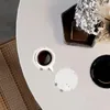テーブルマットクリエイティブラウンドプレースマット絶縁ドリンクコースターカップパッドマット用の非スリップガラス羊パターンボウルパッド