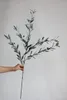 Fleurs décoratives 40.5 "branche de feuille d'olivier artificielle gris-vert mariage verdure fausse plante maison/cuisine décoration bricolage fleurs