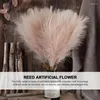 Fleurs décoratives Fluffy Pampas Herbe Boho Décor Séché Fausse Plante Intérieur Extérieur Décoration De Chambre DIY Arrangement De Fleurs De Mariage