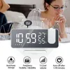 Bordklockor LED Digital Alarm Clock Projector Watch Electronic Desktop Wake Up FM Radio Time Projection Snooze USB 2 Musik