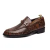 Kleid Schuhe Männer Luxus Italienische Herbst Casual Loafers Elegantes Leder Braun Design Einzigartige Business Mokassins M121
